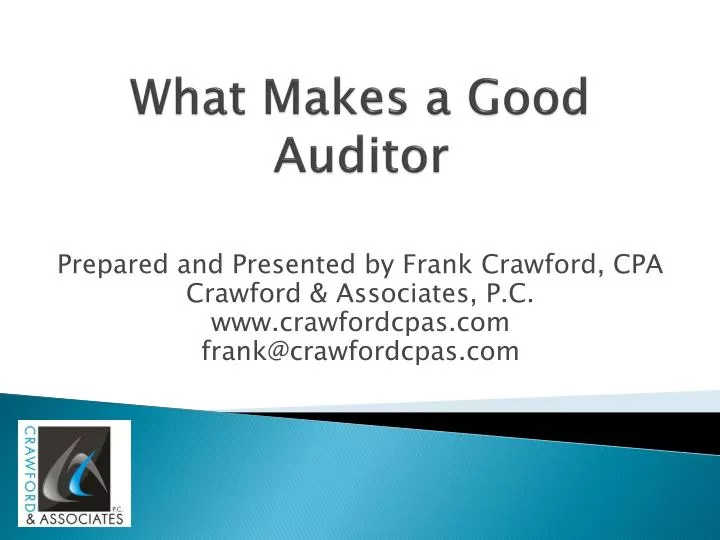what makes a good auditor