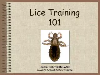 Lice Training 101
