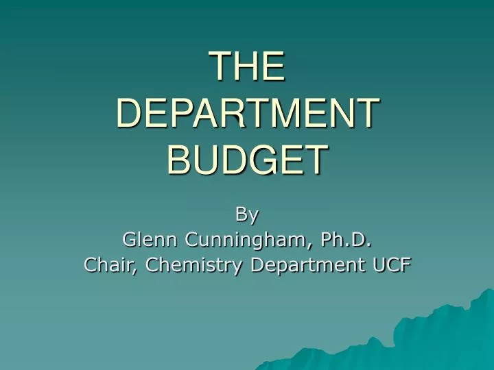 the department budget