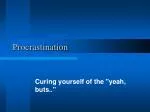 Procrastination - slide 1