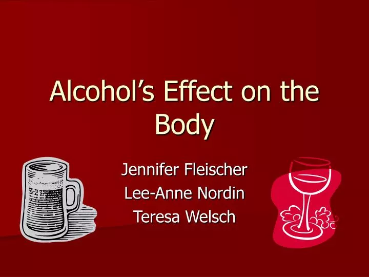 alcohol s effect on the body