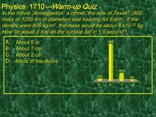 Physics 1710 —Warm-up Quiz