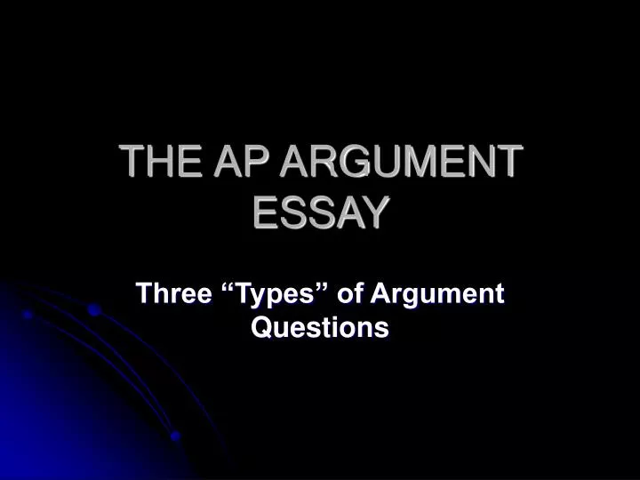 ap argument essay ppt