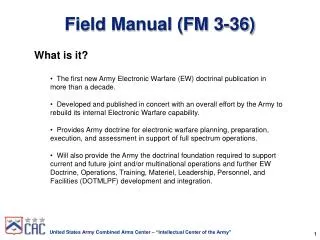 Field Manual (FM 3-36)