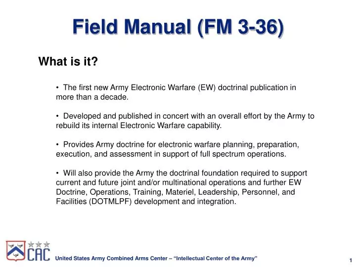 field manual fm 3 36