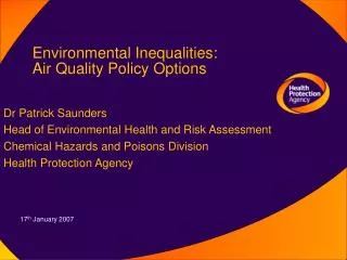 Environmental Inequalities: Air Quality Policy Options