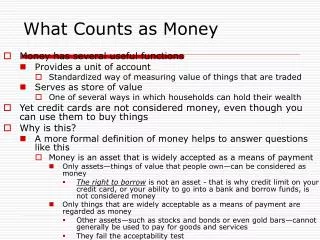 What Counts as Money