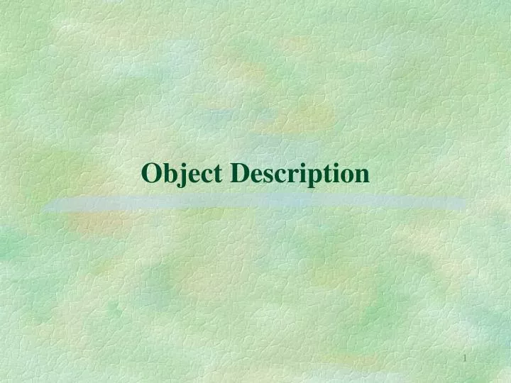 object description