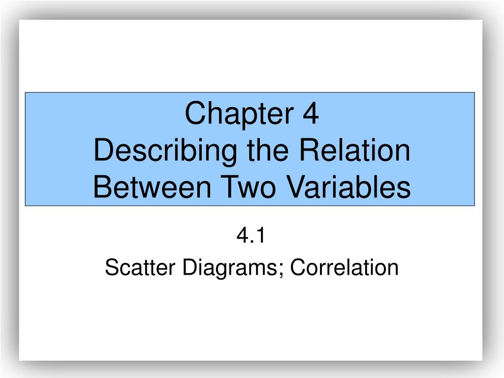 PPT - Chapter 4 Describing the Relation Between Two Variables ...