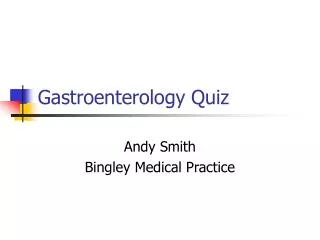 Gastroenterology Quiz