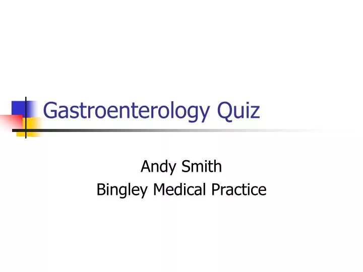 gastroenterology quiz