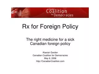 Rx for Foreign Policy