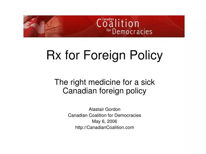 rx for foreign policy