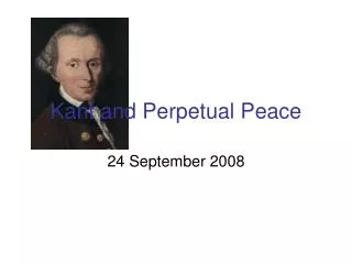 Kant and Perpetual Peace