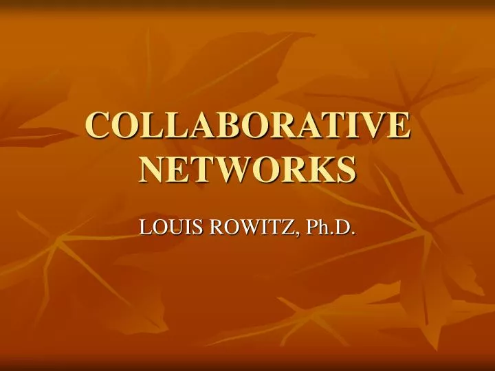 collaborative networks