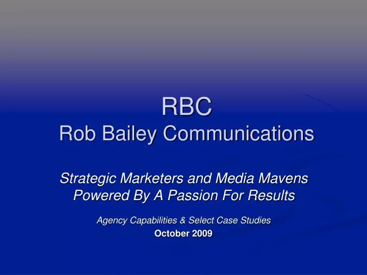 rbc rob bailey communications