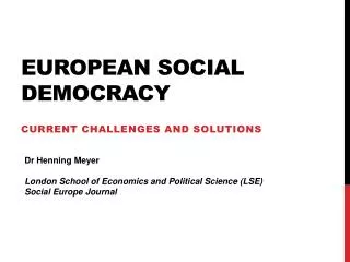 European Social democracy