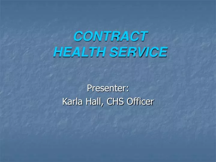 contract health service