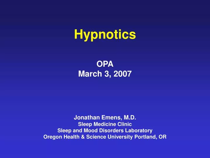 hypnotics