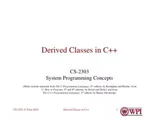 Derived Classes in C++
