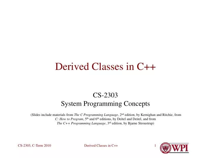 derived classes in c