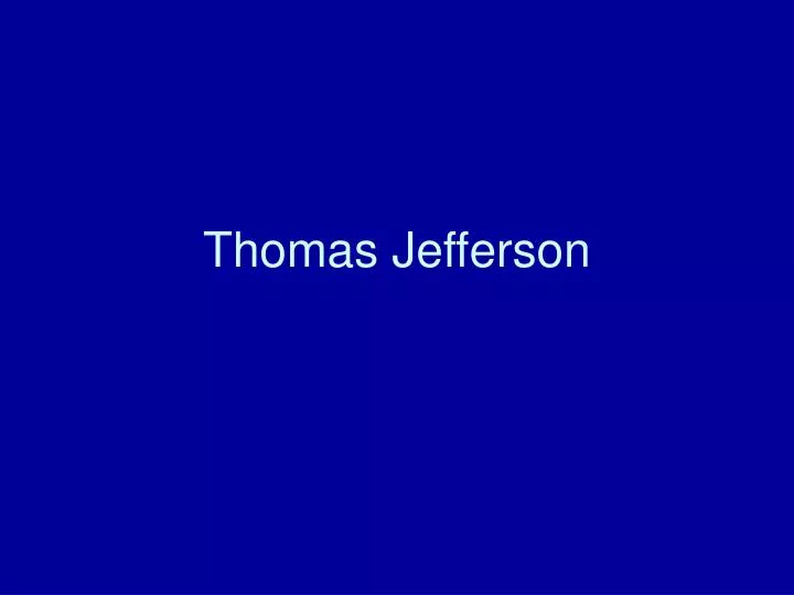 thomas jefferson