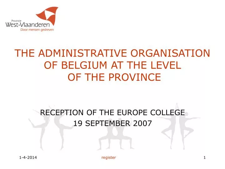 the administrative organisation of belgium at the level of the province