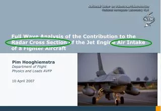 Full Wave Analysis of the Contribution to the Radar Cross Section of the Jet Engine Air Intake of a Fighter Aircraft
