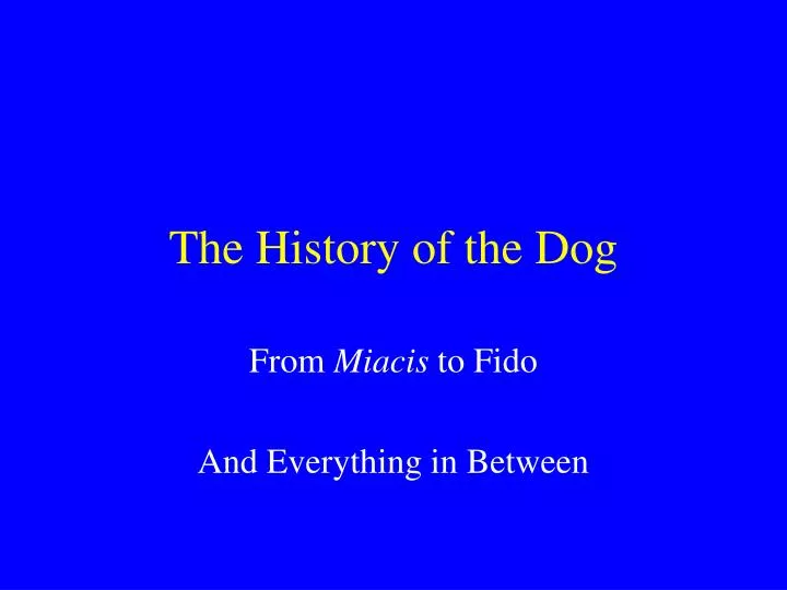 the history of the dog