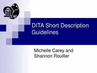 DITA Short Description Guidelines