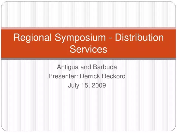 regional symposium distribution services