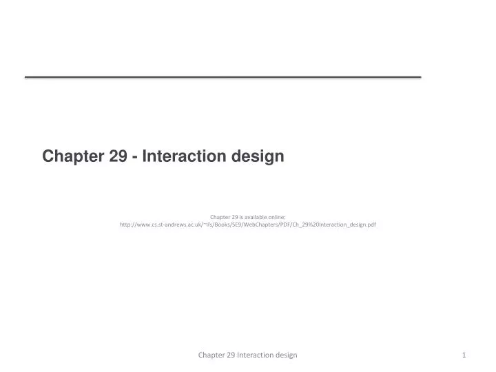 chapter 29 interaction design