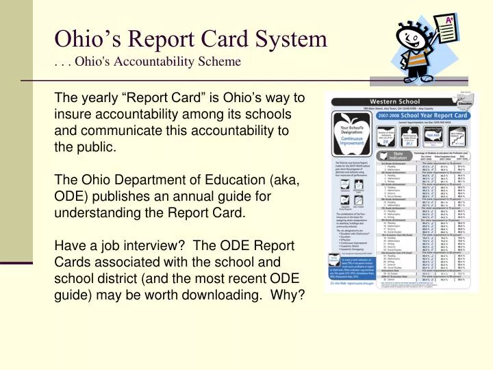 ohio s report card system ohio s accountability scheme