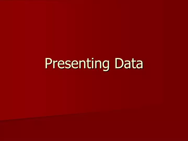 presenting data
