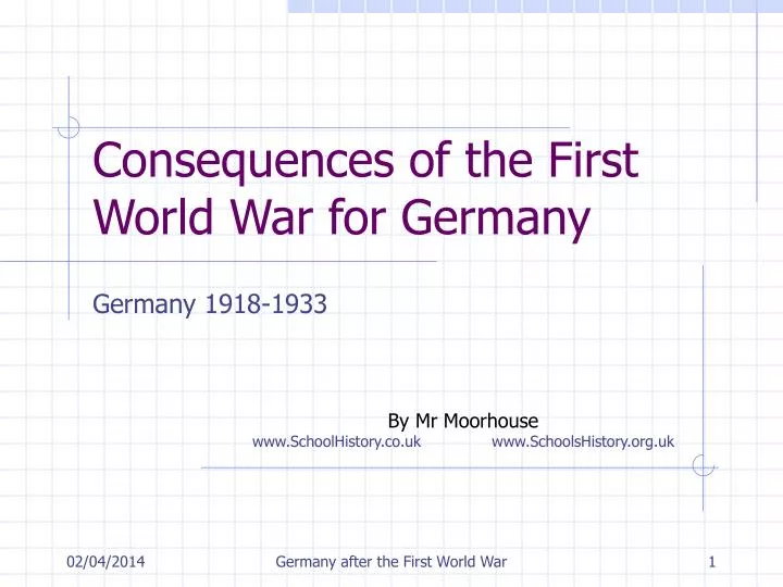 consequences of the first world war for germany