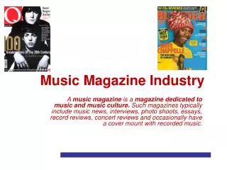 Music Magazine Industry