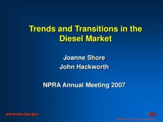 Trends and Transitions in the Diesel Market