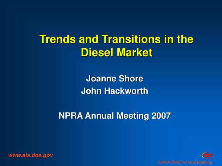 trends and transitions in the diesel market