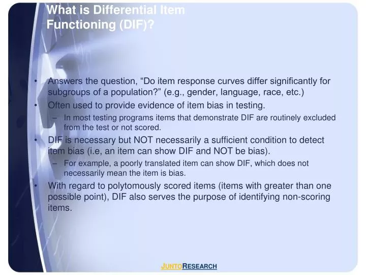 what is differential item functioning dif