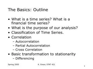 The Basics: Outline