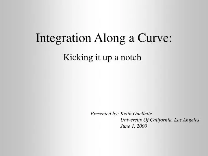 integration along a curve
