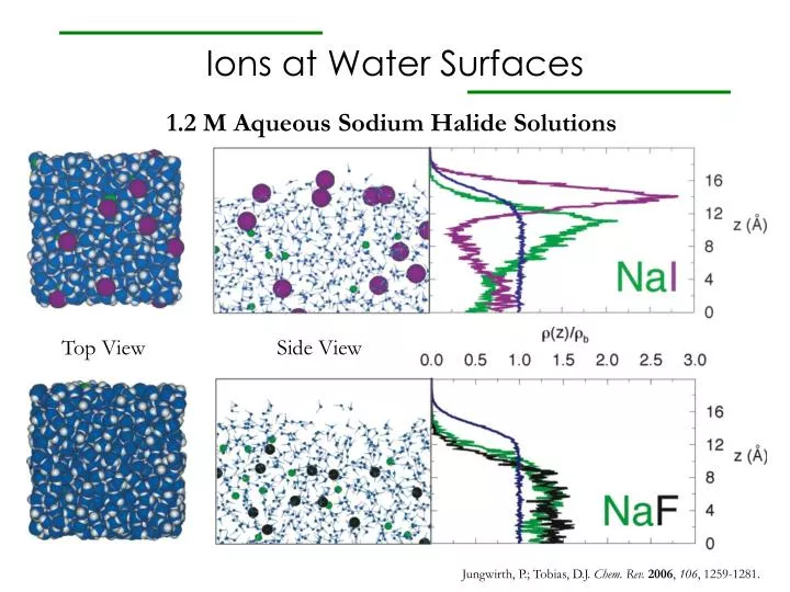 ions at water surfaces