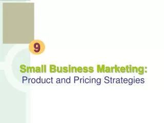 Small Business Marketing: Product and Pricing Strategies