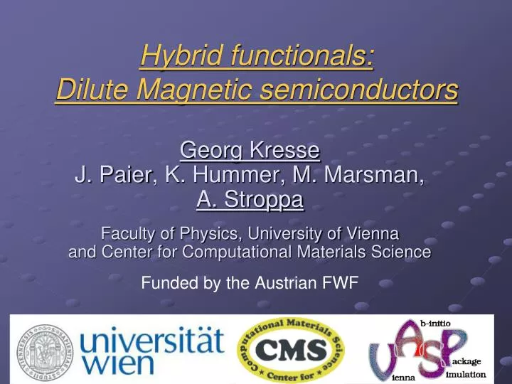 hybrid functionals dilute magnetic semiconductors