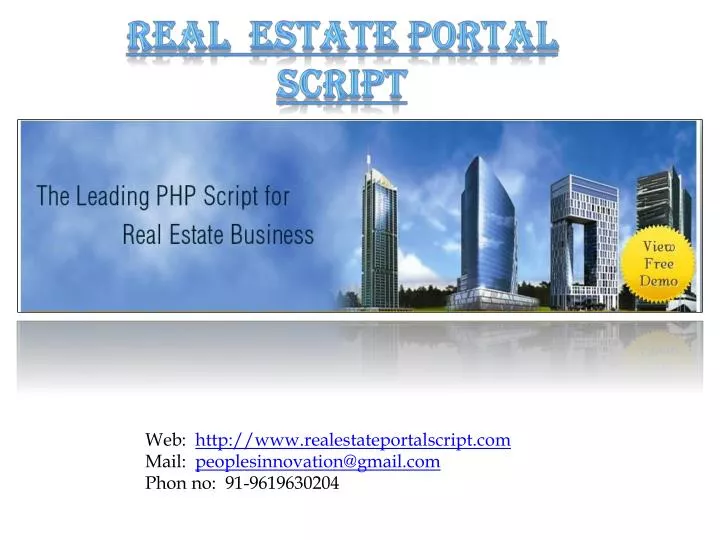 real estate portal script