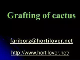 Grafting of cactus