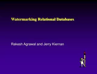 Watermarking Relational Databases