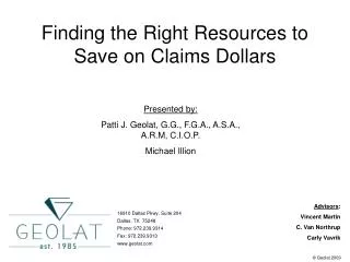 Finding the Right Resources to Save on Claims Dollars