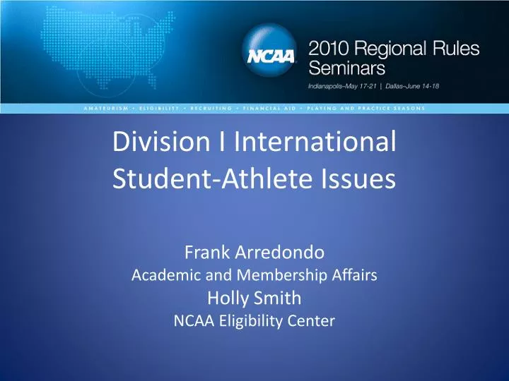 division i international student athlete issues