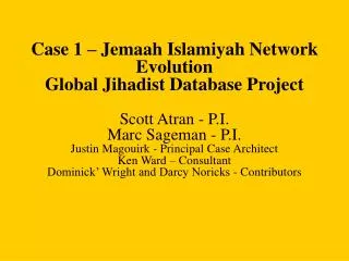 Jemaah Islamiyah (JI) Overview